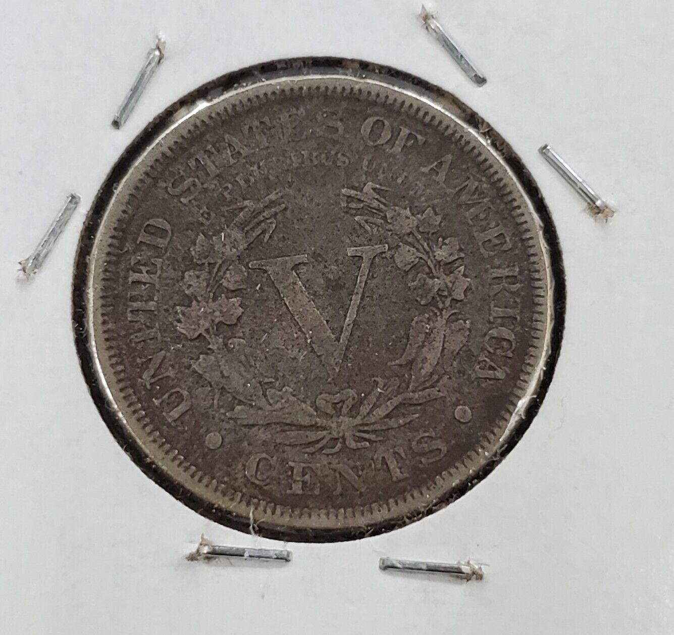1890 Liberty Head V Nickel Neat Circ VG DETAILS ED