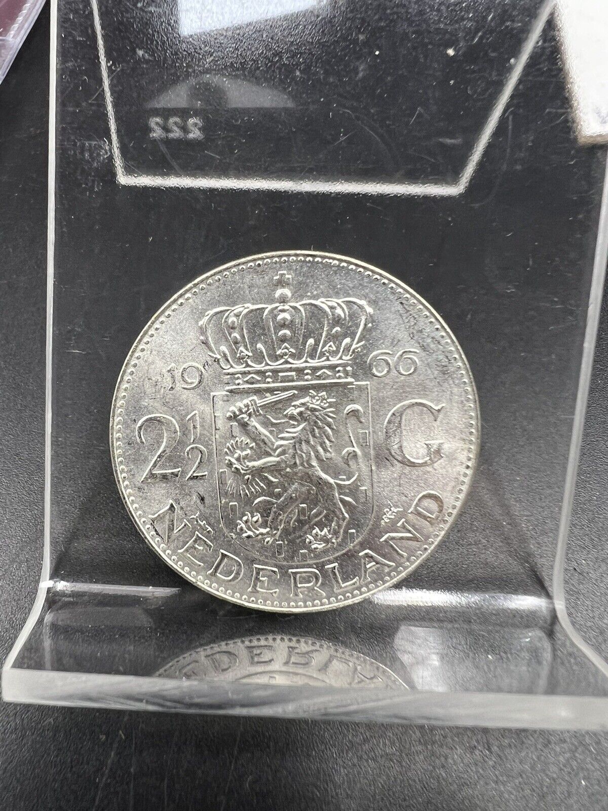 1966 Netherlands 2 1/2 Gulden BU KM-185 Choice BU UNC