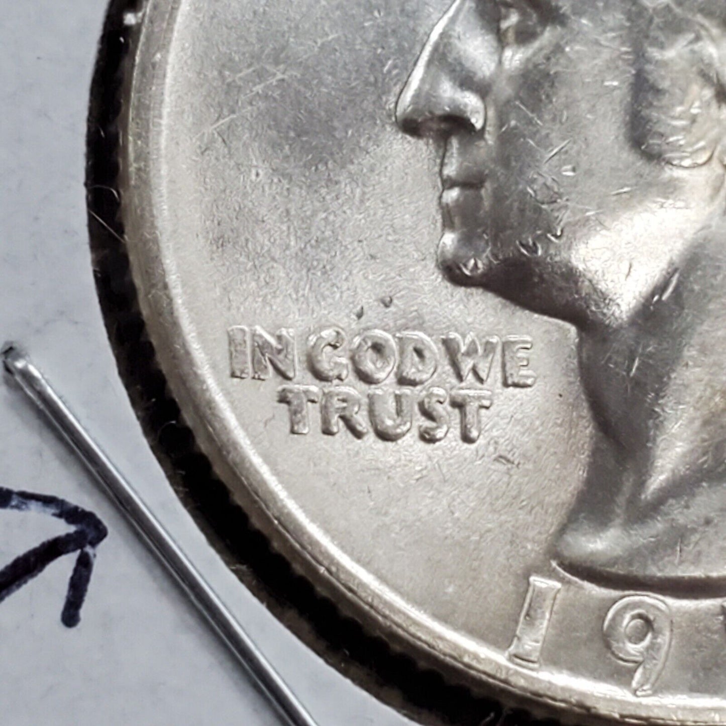 1951 D 25c Washington Silver Quarter Coin FS-101 Double Die Obverse Variety BU