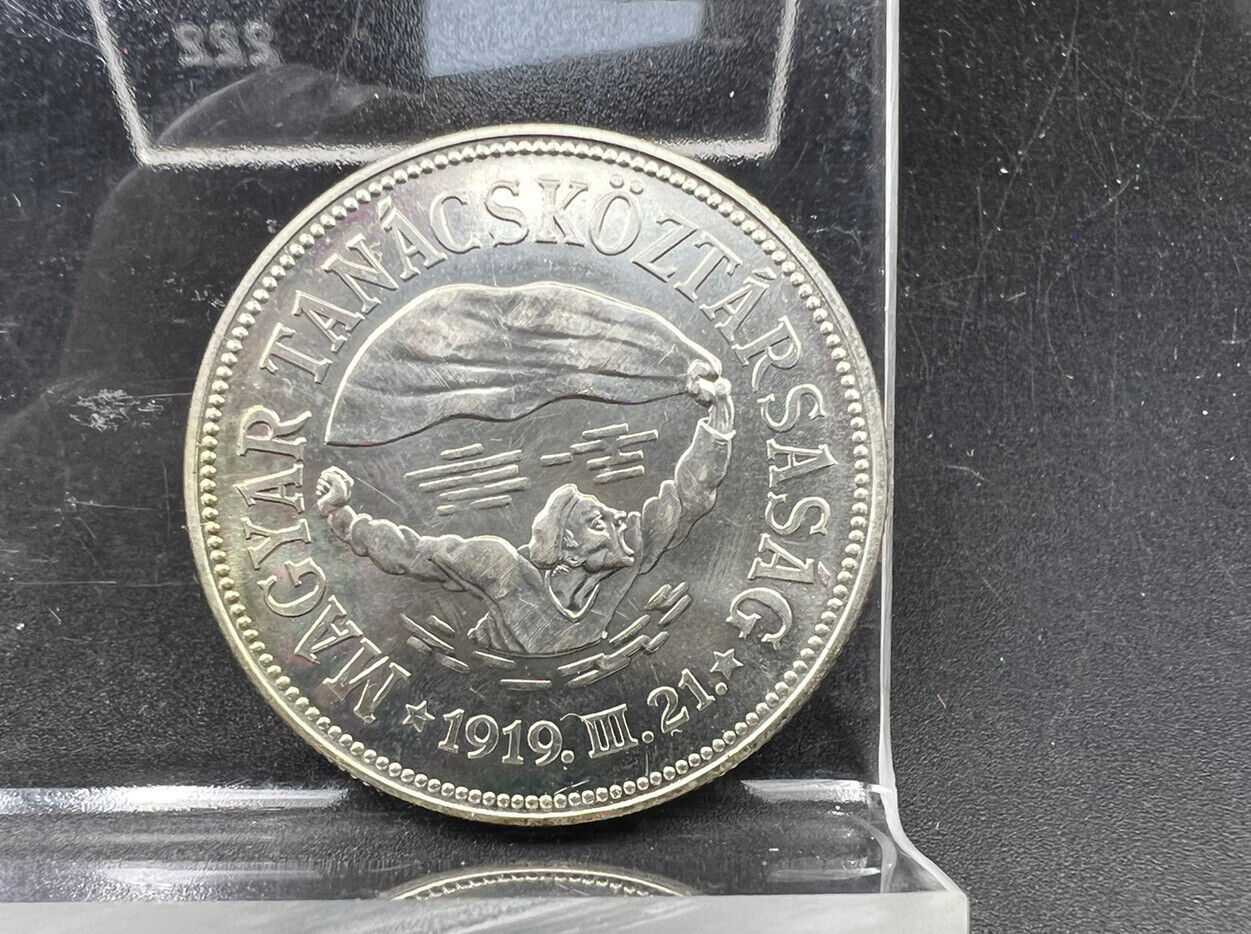 1969 Hungary 50 Forint Commemorative Silver Coin 50 Years Anniversary Gem BU