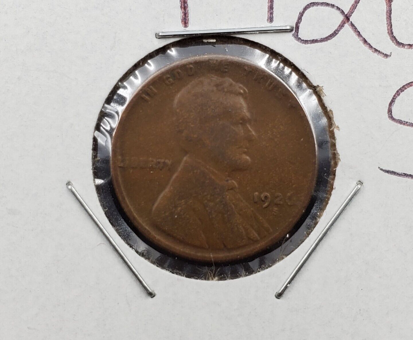 1926 S 1c Lincoln Wheat Cent Penny Coin Circulated Good / VG Circ Semi Key Date