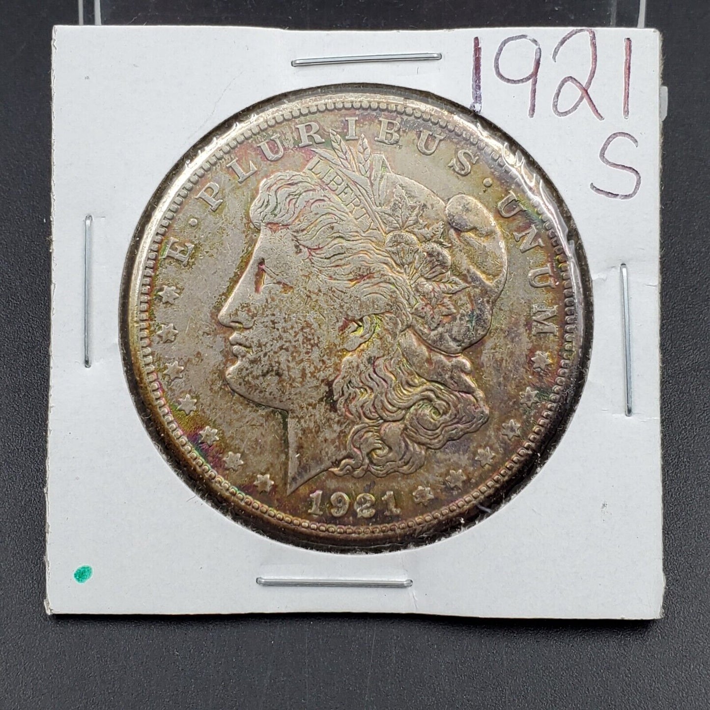 1921 S Morgan Silver Dollar Coin $1 Choice XF EF Extra Fine PQ Original Toning