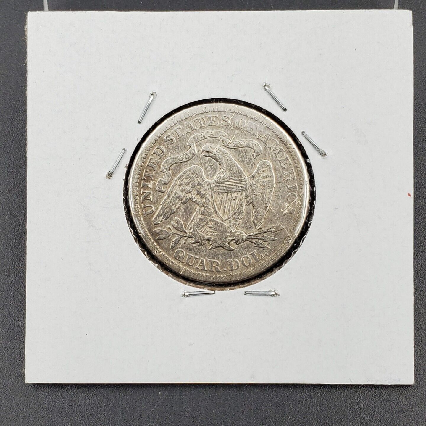 1876 P Seated Liberty Silver Quarter Coin Circ VF Details