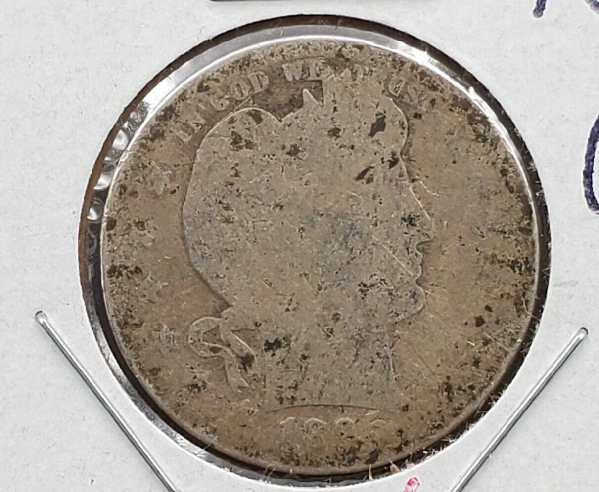 1895 O Barber Silver Eagle Quarter New Orleans Very Circ Fair / Poor