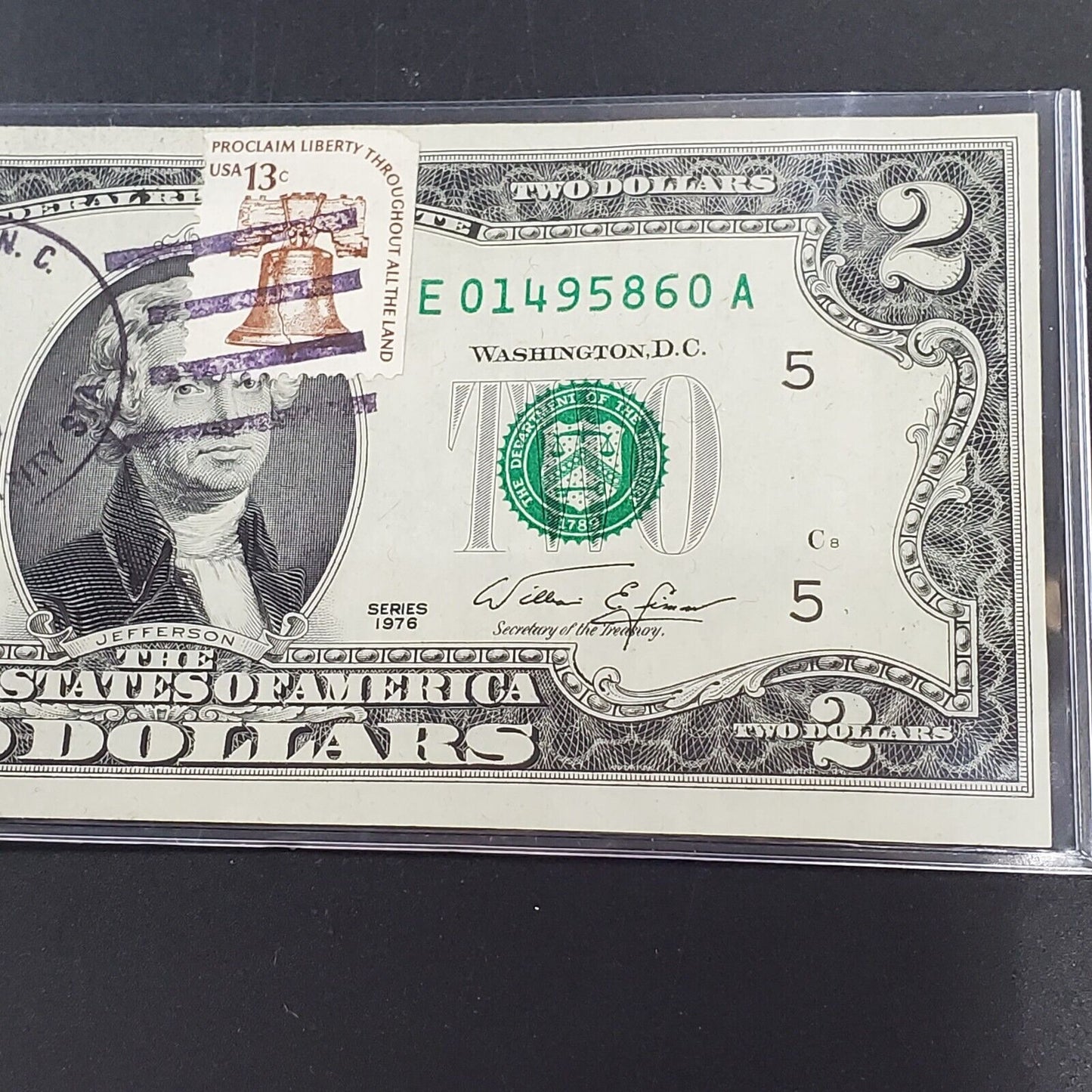 10 Consecutive 1976 $2 FRN Bicentennial Postal Note Raleigh NC UNC Uncirculated