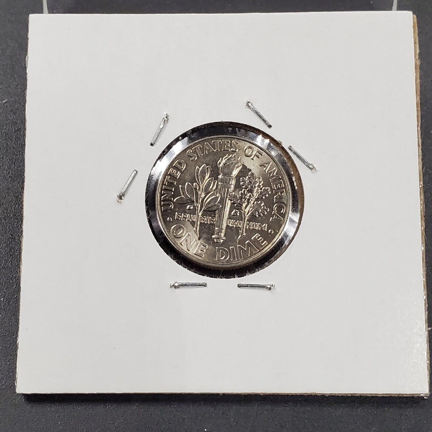 2007 P Roosevelt Dime Coin Die Chip cud obverse AU / UNC
