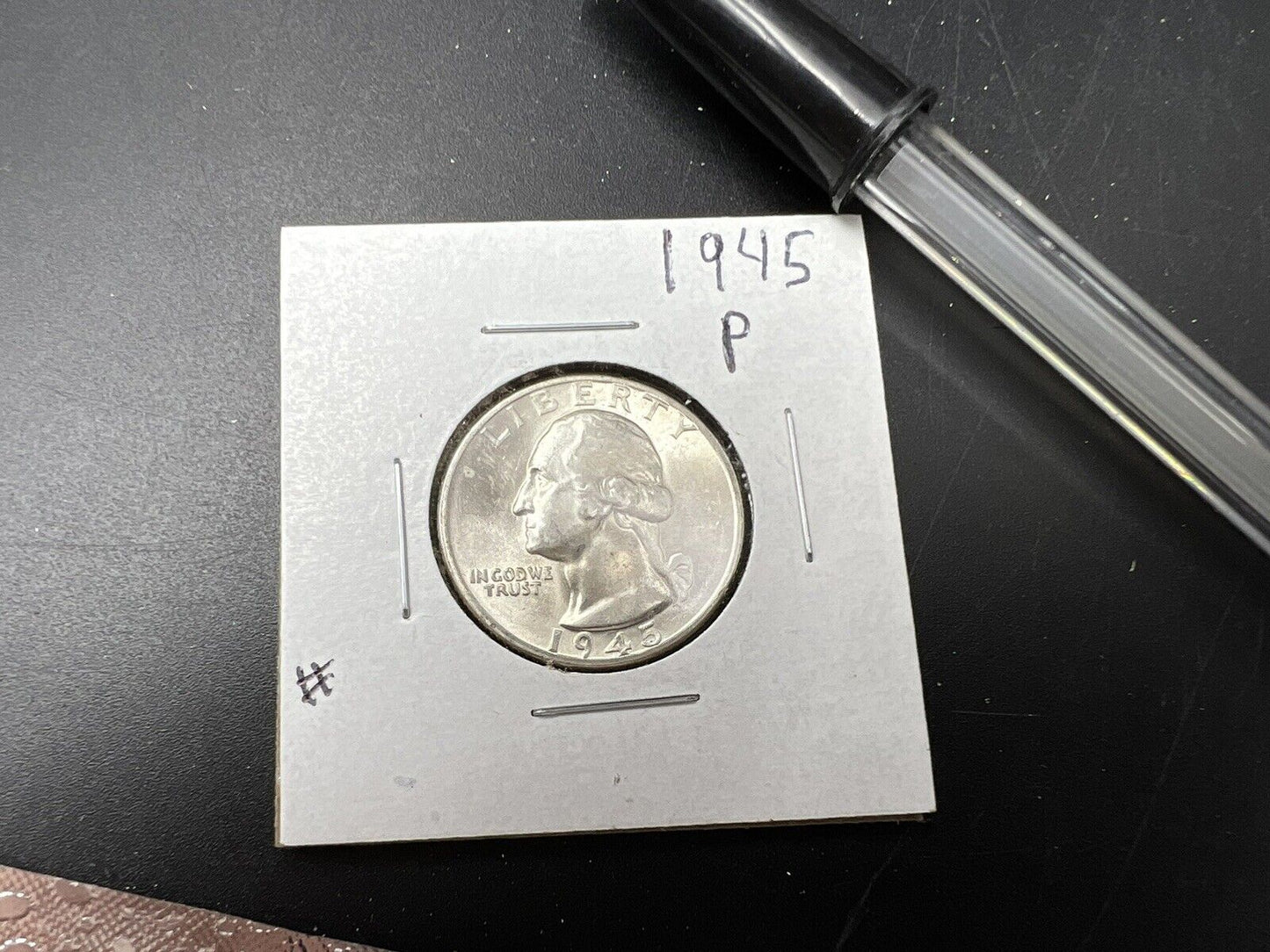 1945 P 25c Washington Quarter Coin Choice BU UNC WW2 Era Coin