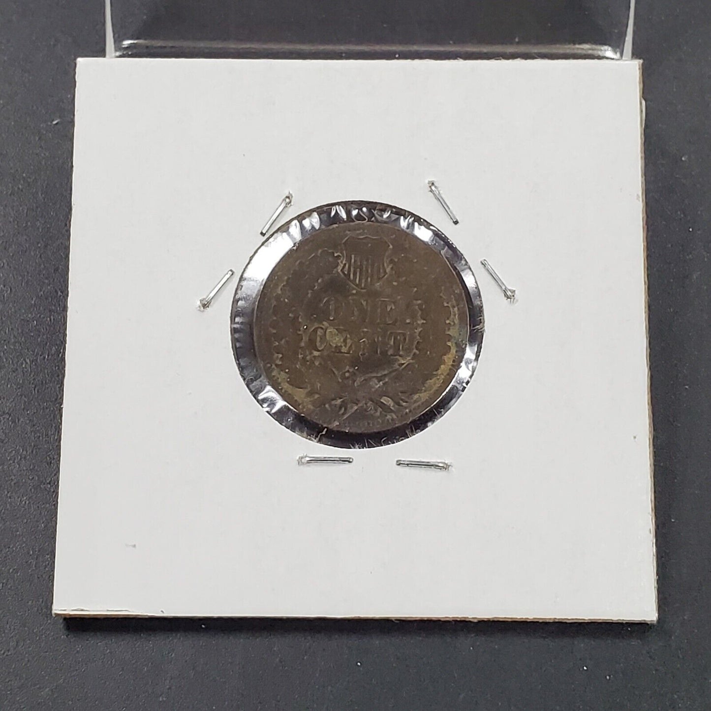 1873 Indian Head Cent Coin Open 3 Variety VG Very Good Details