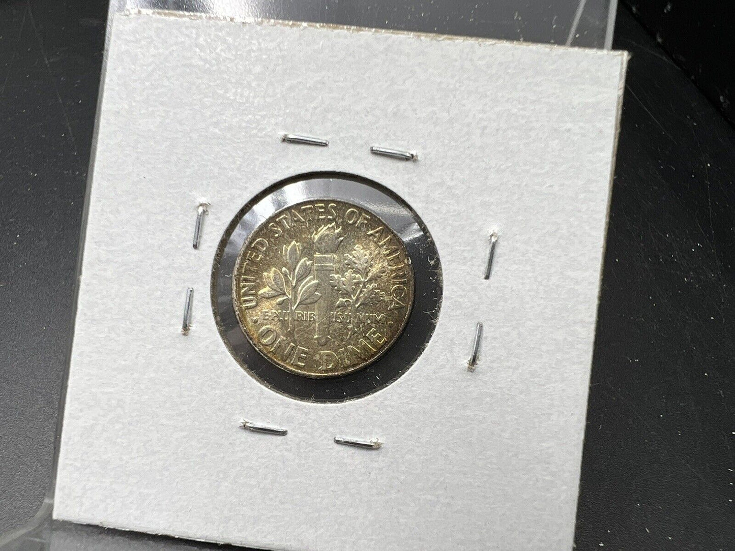 1955 P Roosevelt Silver Dime Coin Nice Toning Toner Rainbow Choice BU UNC NICE