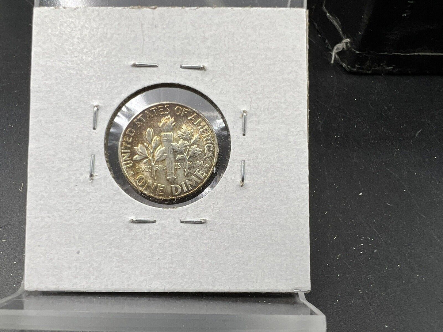 1958 P Roosevelt Silver Dime Coin BU UNC Nice Toning Toner