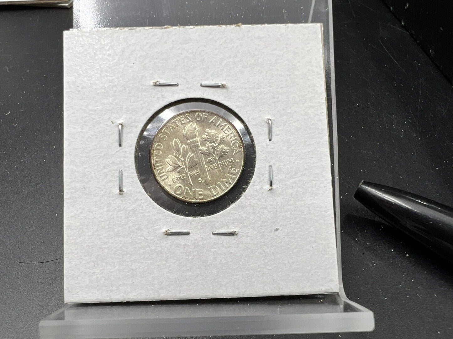 1949 S Roosevelt Dime Coin Choice BU UNC PQ * Toning Toner Green Red Amber -Key!