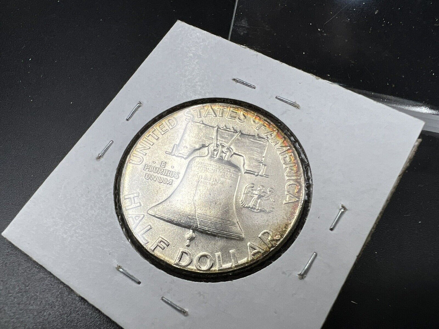 1951 P Franklin Silver Half Dollar Coin BU UNC Neat Toning Toner