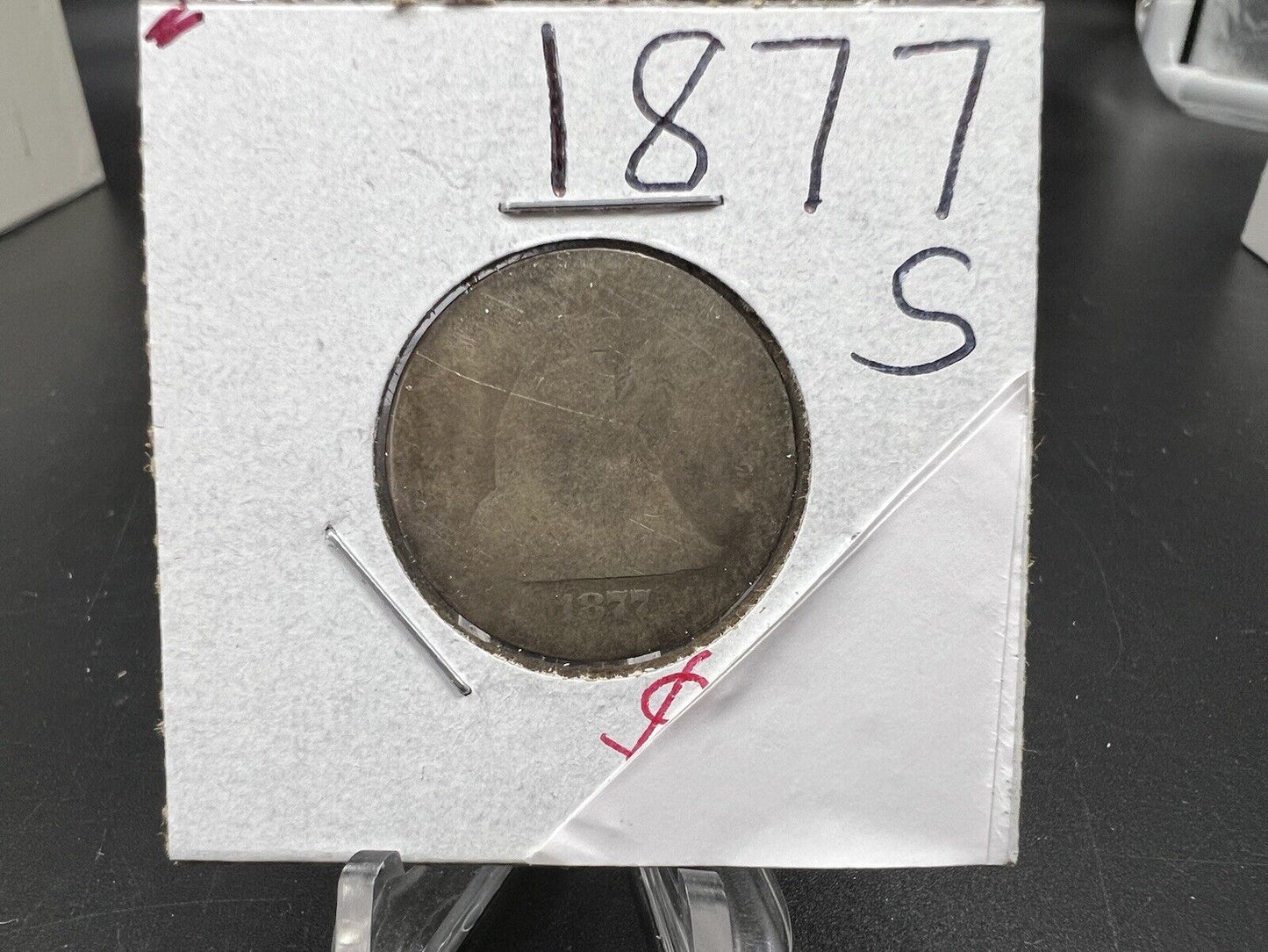 1877 S Seated Liberty Silver Quarter Coin Circ AG / Fair / Poor Details
