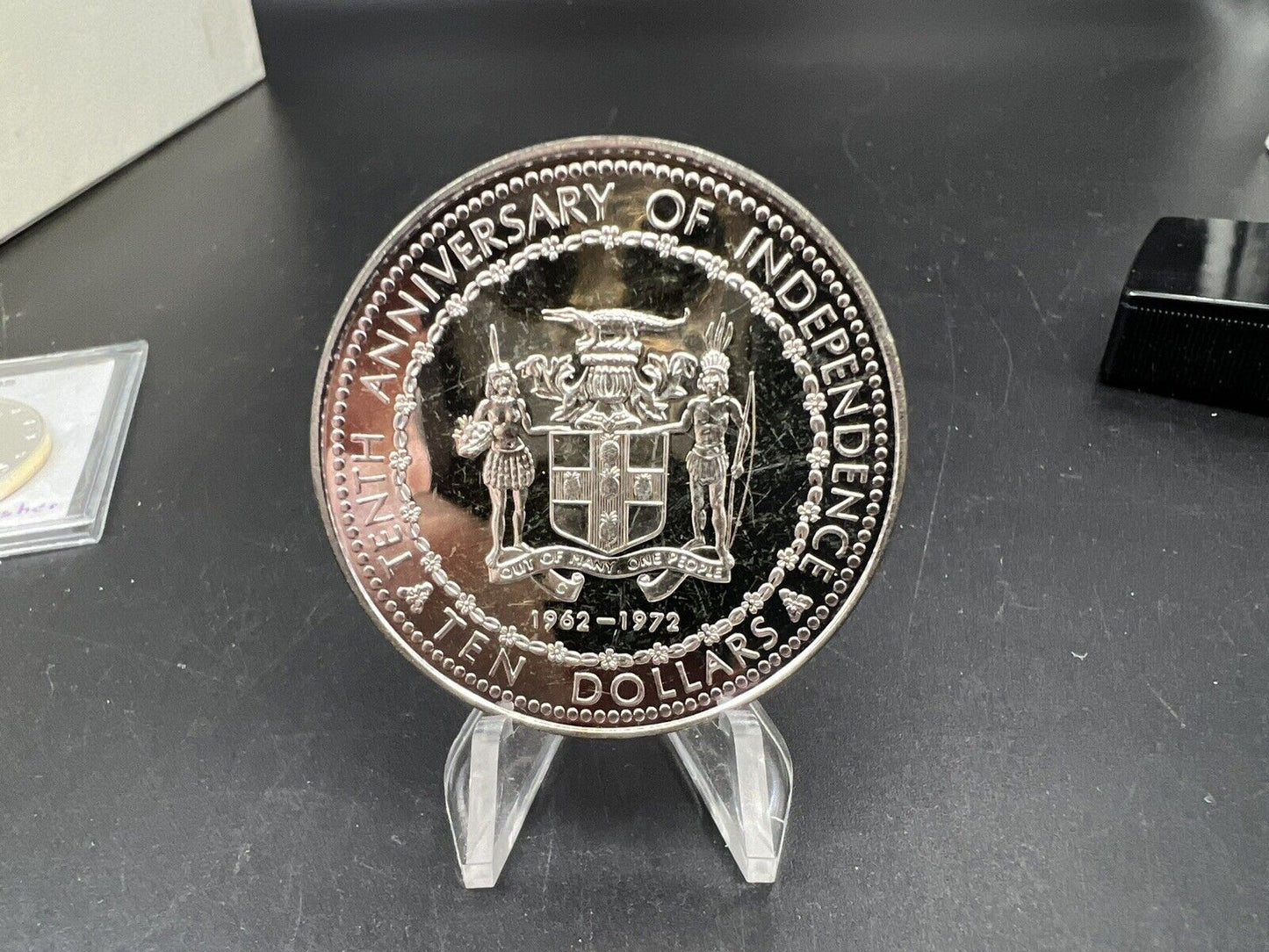 1972 Jamaica Silver $10 Ten Dollars Norman Manley Coin Gem Proof 49g Sterling