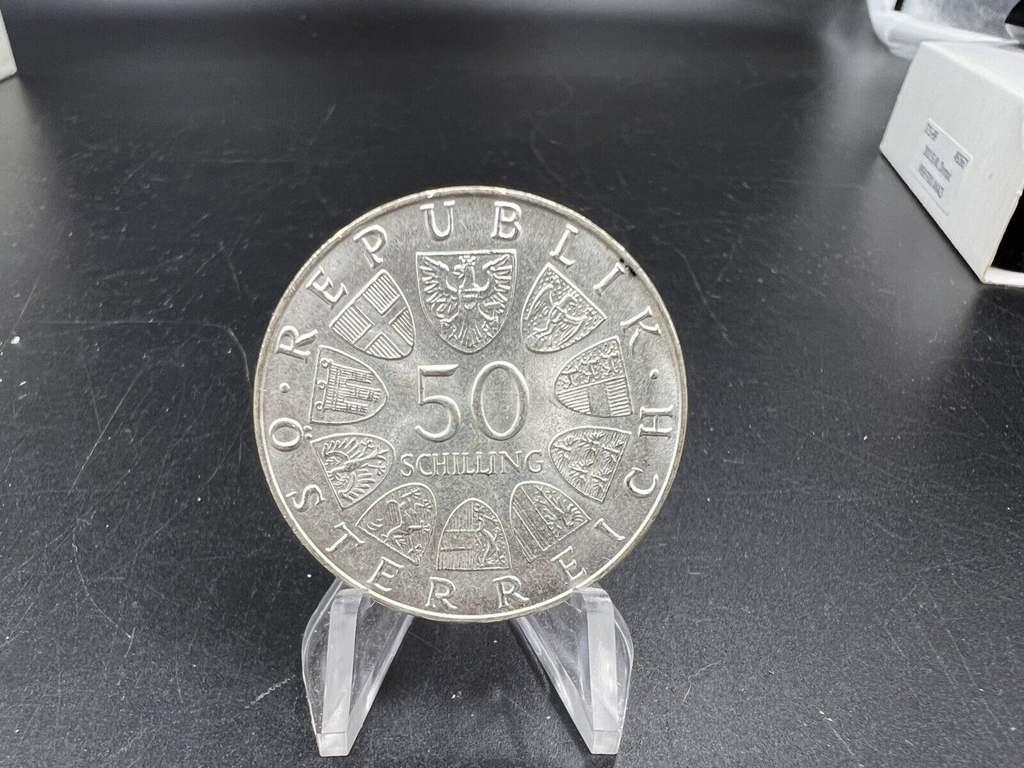 1970 Austria 50 Shilling Business Uncirculated BU Innsbruck University