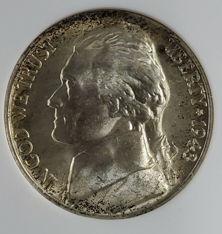 1943 D D/D Jefferson War Nickel Variety ANACS MS65 5.5 Full Step 5FS RPM FS-501