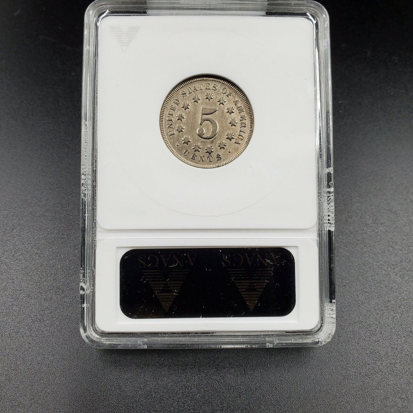 1867 P Shield Nickel Variety Coin RPD Repunched Date Breen-2470 ANACS AU Details