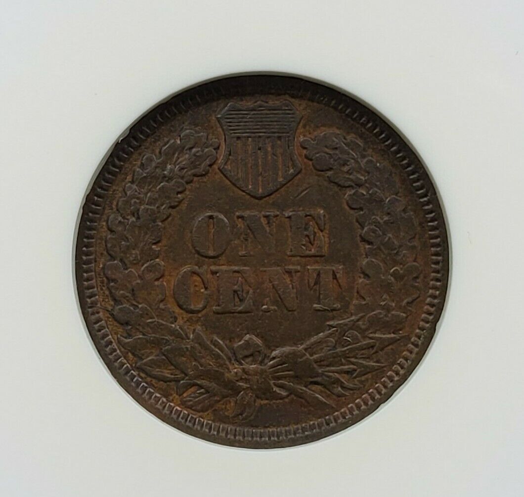 1866 Indian Cent Penny Variety Error Coin ANACS XF details FS-007.9 FS-302 RPD