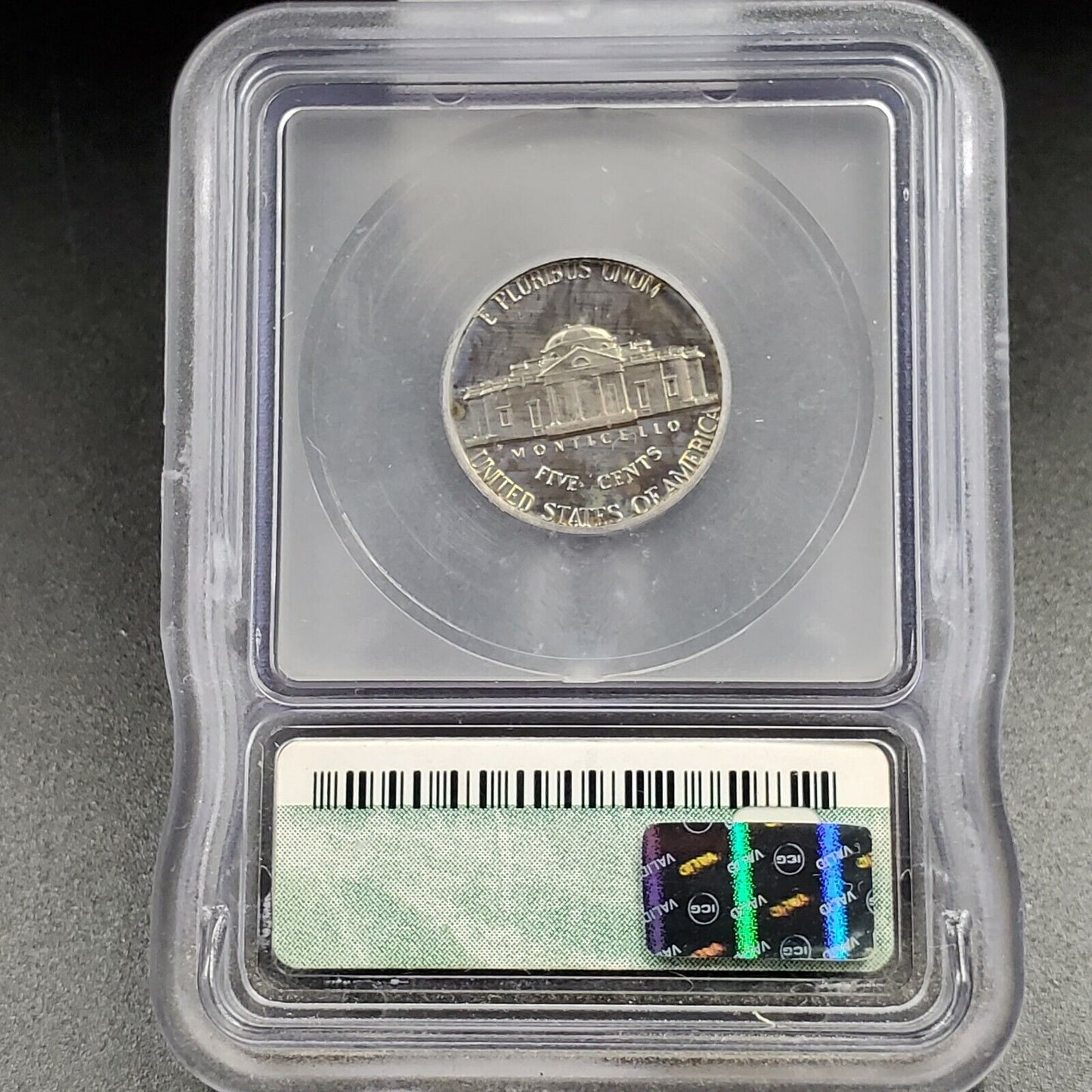 1976 S Jefferson Nickel Coin ICG PR70 DCAM Deep Cameo Proof PQ * Rainbow Toning