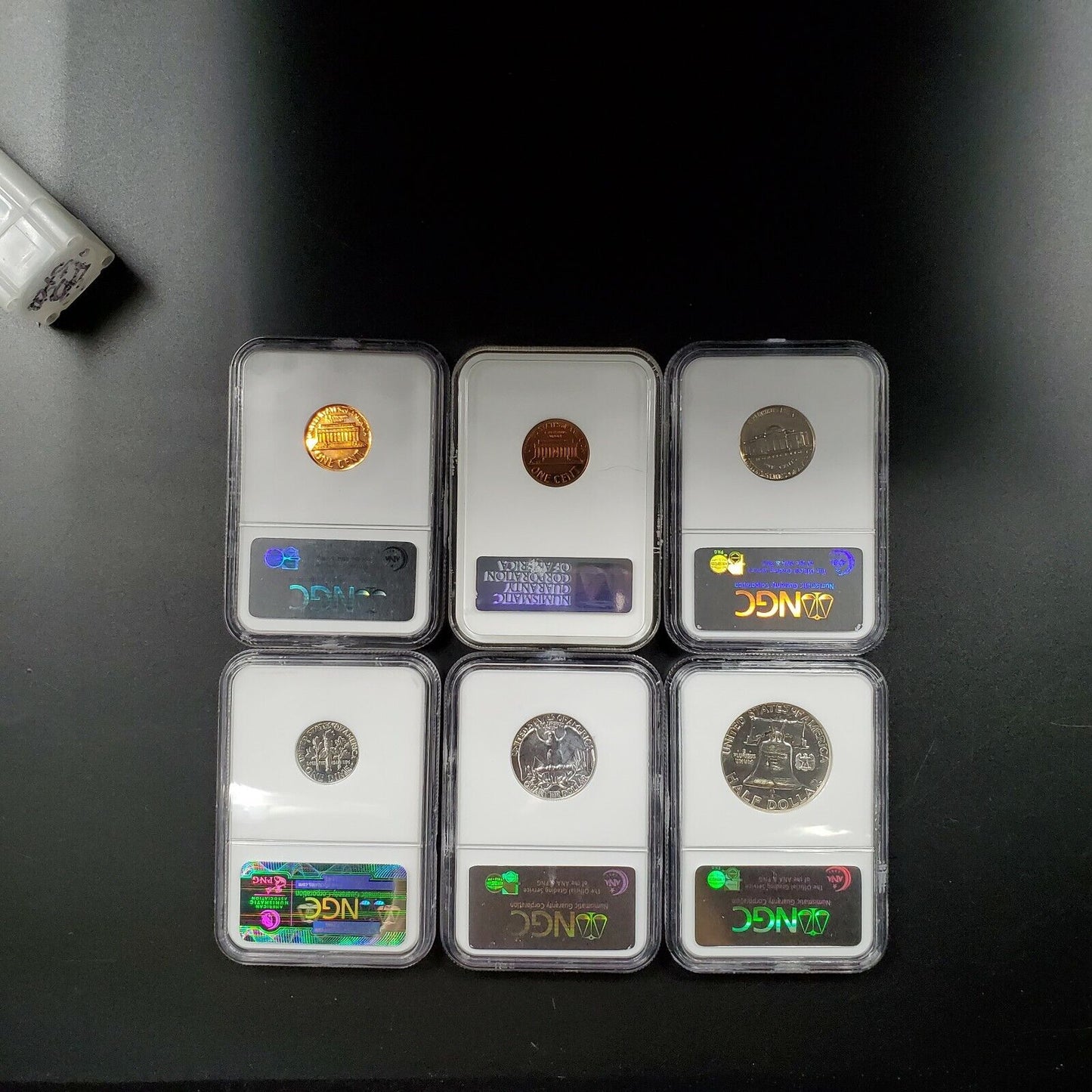 1960 P Complete 6 Coin Proof Set NGC Graded Brown Label PF 66 68 64 67 1 Fat Cas