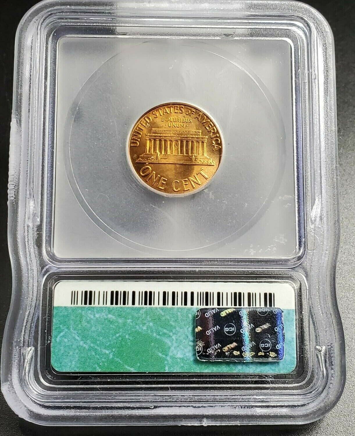 1960 P Lincoln Memorial Cent Penny Coin Retro ICG MS67 Large Date Variety