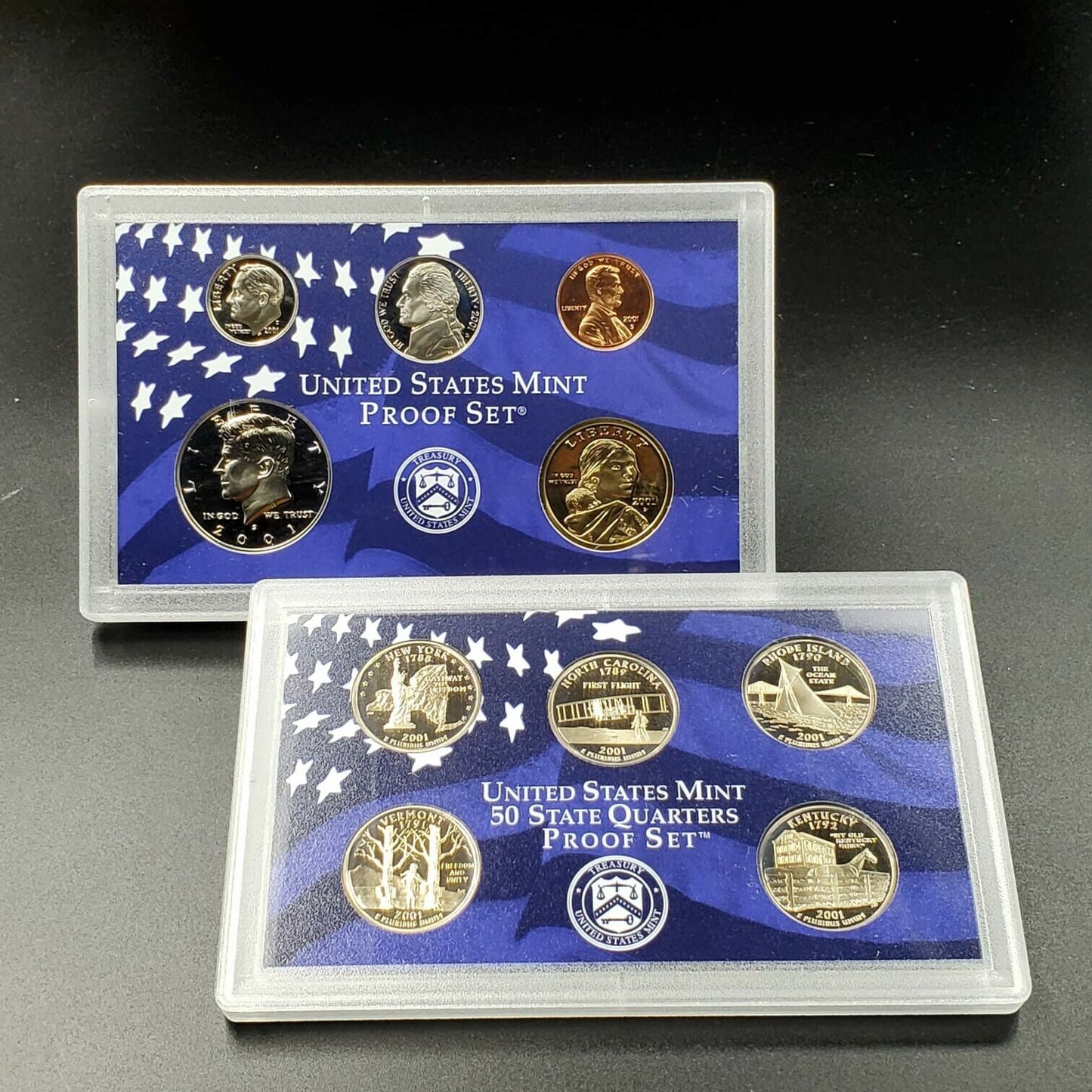 2001 S US Proof Clad Coin Set OGP Combo Shipping Discounts RobinsonsCoinTown