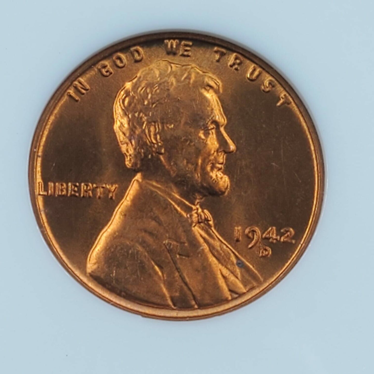 1942 D Lincoln Wheat Cent Penny Coin NGC MS67 RD GEM BU DENVER CERTIFIED PRE WW2