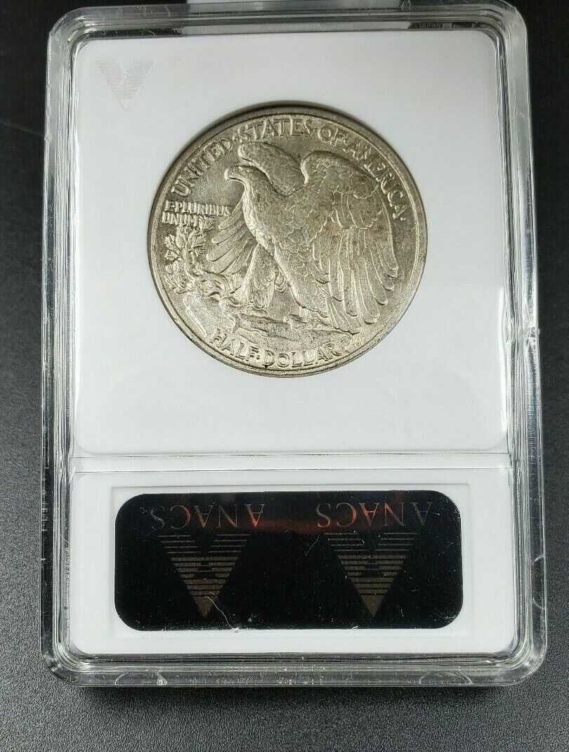 1942 P Walking Liberty Half Dollar Coin ANACS AU58 DDO FS-101 FS-008.5 Variety