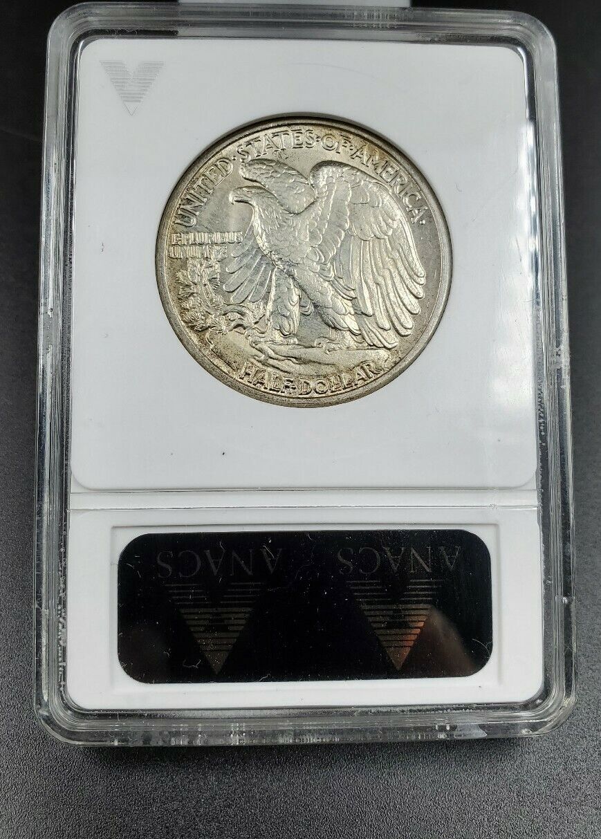 1942 P Walking Liberty Half Dollar Coin ANACS MS61 DDO FS-101 FS-008.5 Variety