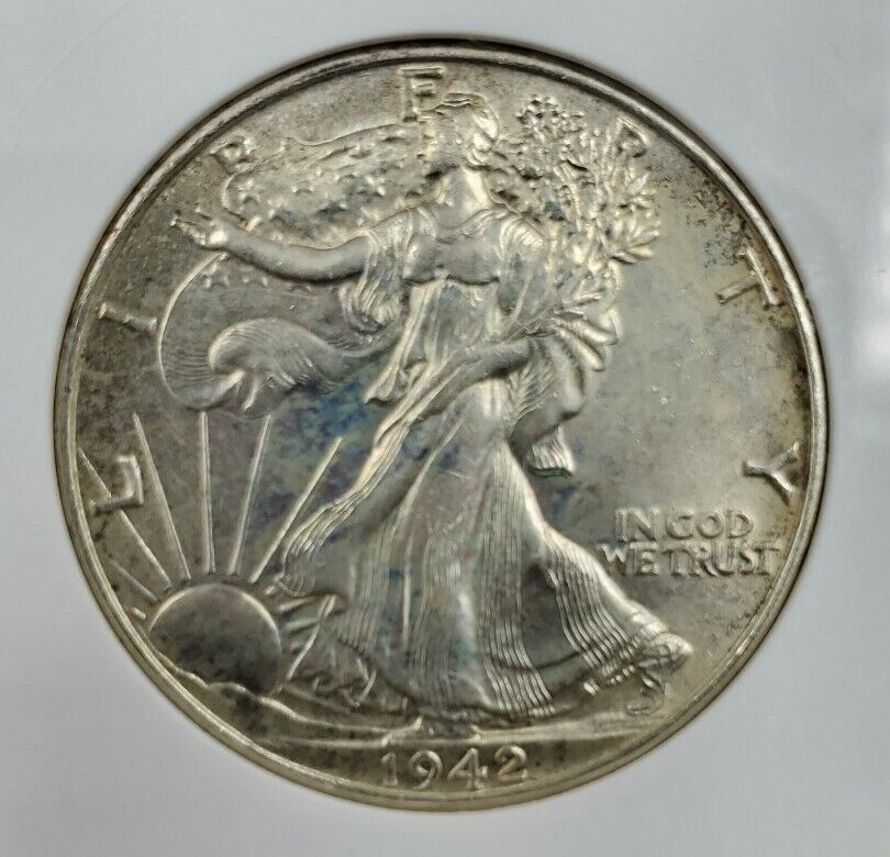 1942 P Walking Liberty Half Dollar Coin ANACS MS61 DDO FS-101 FS-008.5 Variety