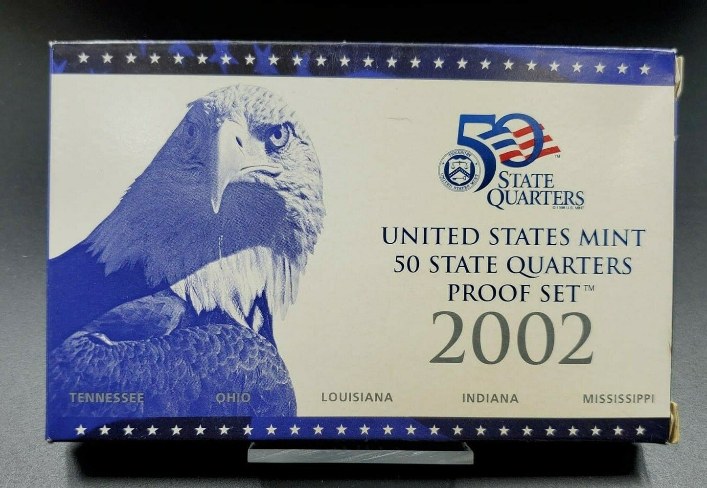 2002 S US Mint America Beautiful Quarter Proof CLAD 5 Coin Set Box COA OGP