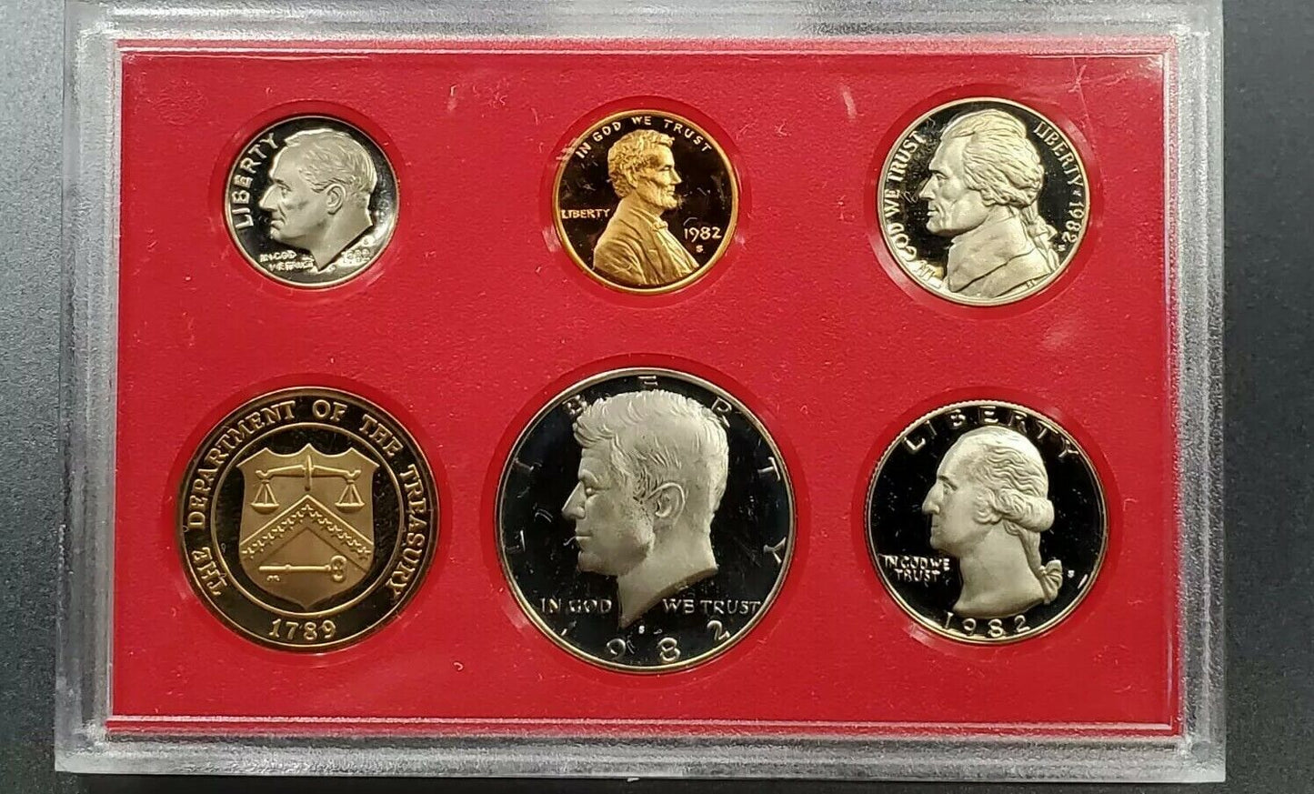 1982 S US Proof Clad Coin Set OGP Combo Shipping Discounts RobinsonsCoinTown