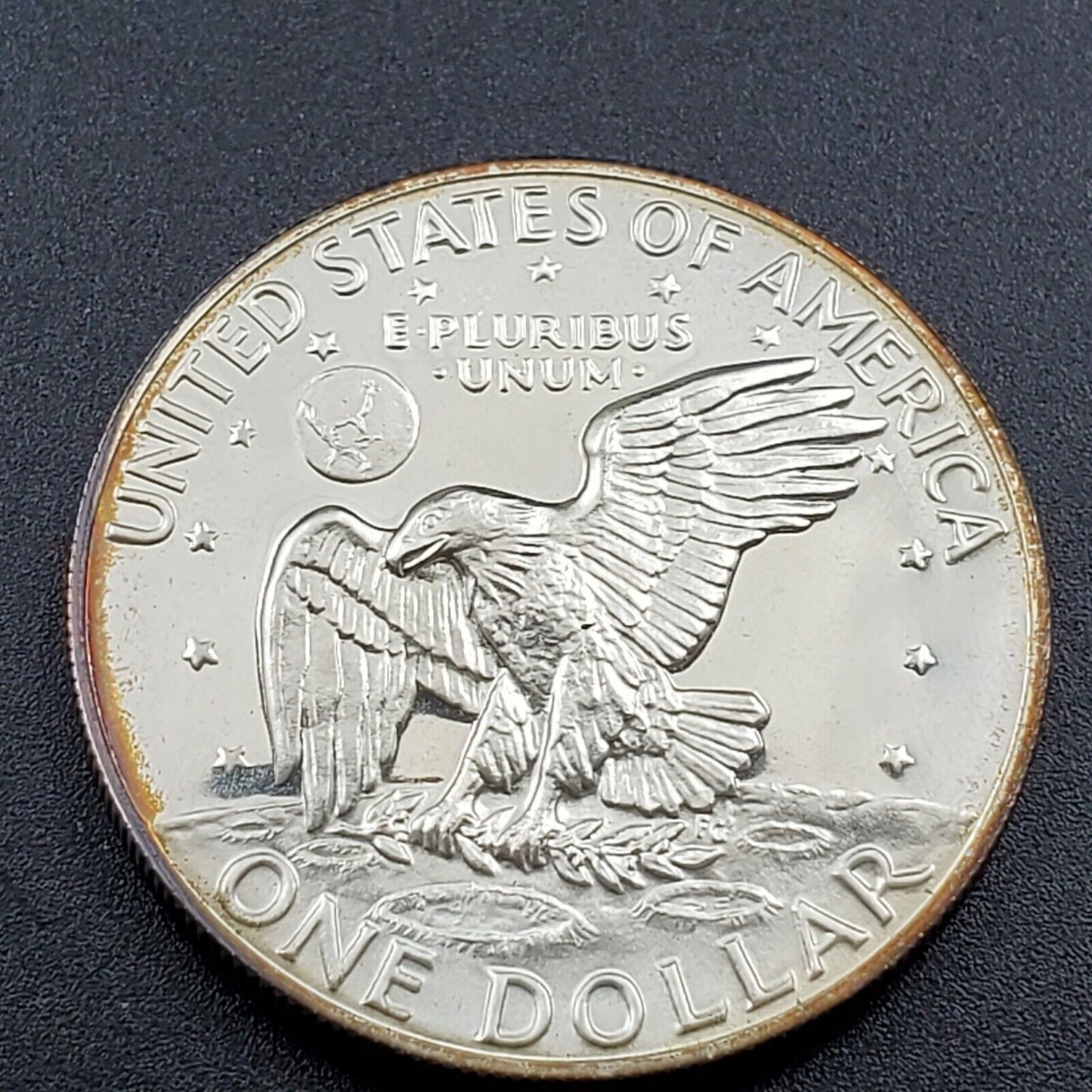 1973 S Eisenhower Silver GEM Key Proof Dollar Coin Halo Amber Toning OBV PQ *