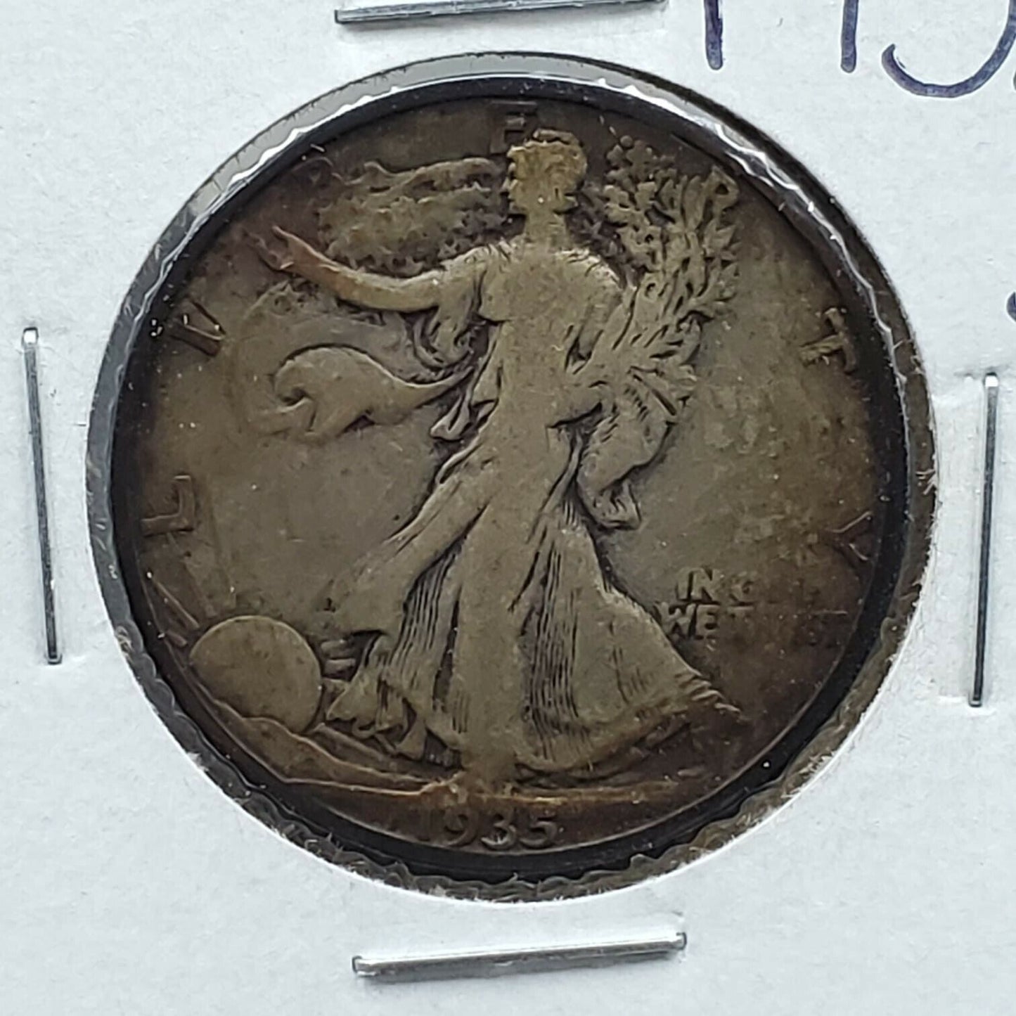 1934 P Walking Liberty Silver Half Dollar Coin Choice Fine Neat Circ Toning