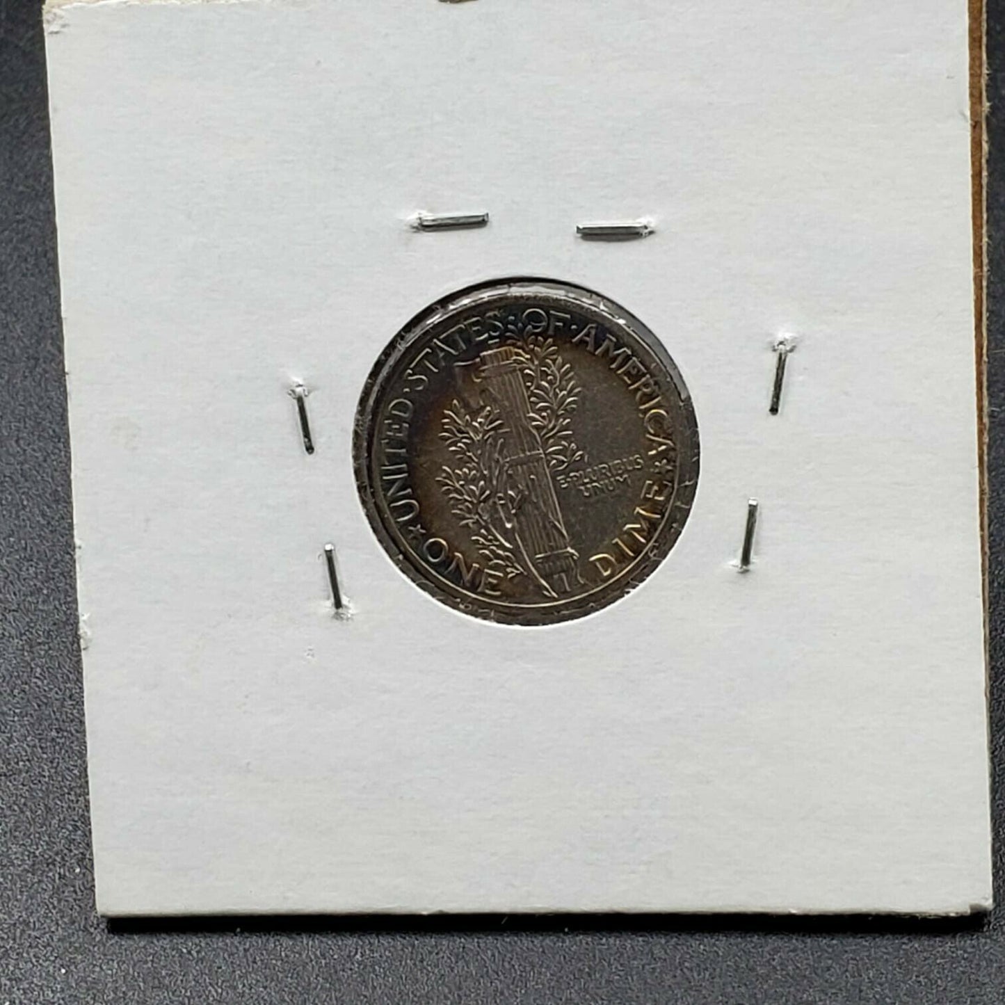 1935 P Mercury Silver Dime Coin Choice XF PQ * Deep Blue Amber Toner Nice
