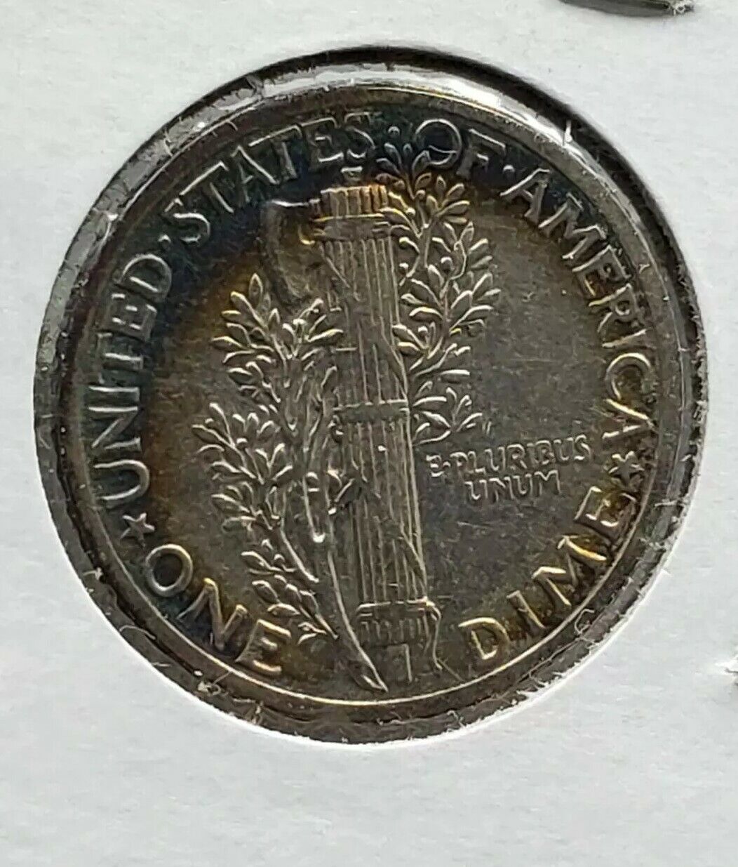 1935 P Mercury Silver Dime Coin Choice XF PQ * Deep Blue Amber Toner Nice