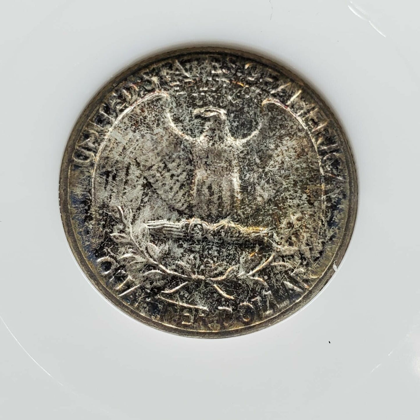 1951 P 25C Washington Quarter Coin NGC MS67 GEM BU OFH Old Fat Holder Neat toner