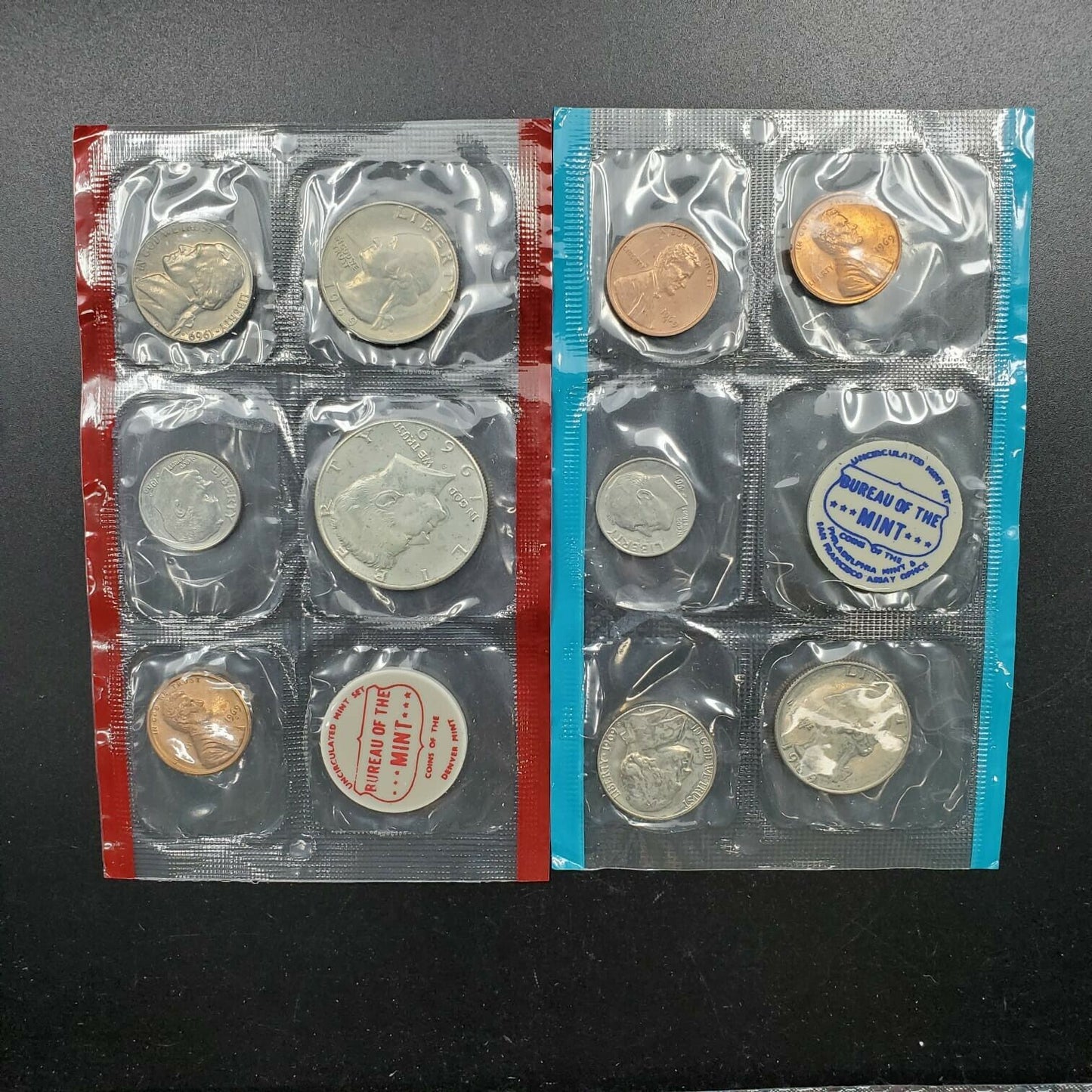1969 US Mint UNC Silver 1/2 Set OGP COA RobinsonsCoinTown Combo Ship Discount