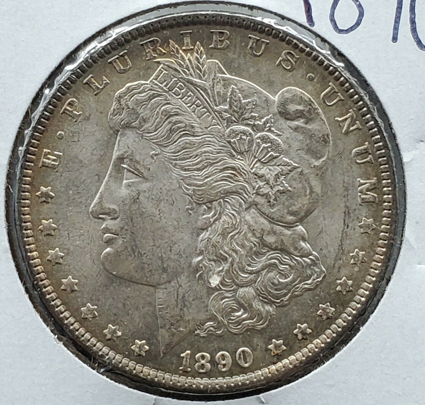 1890 P Morgan 90% Silver Eagle Dollar Coin Choice BU Uncirculated Neat Toning