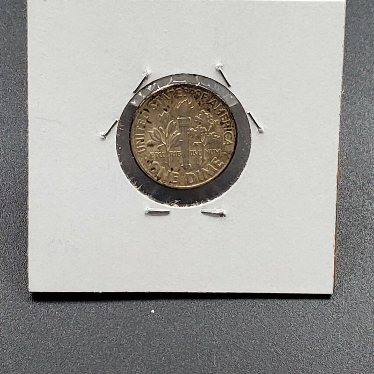 1954 Dime Error Die crack Variety Hitler Mustache on Roosevelt or Bugs Bunny Unc