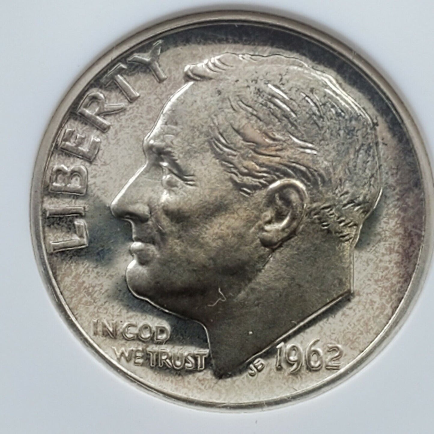 1962 P Roosevelt Silver Dime Coin VARIETY ANACS PF67 DDR 004 Double Die Proof