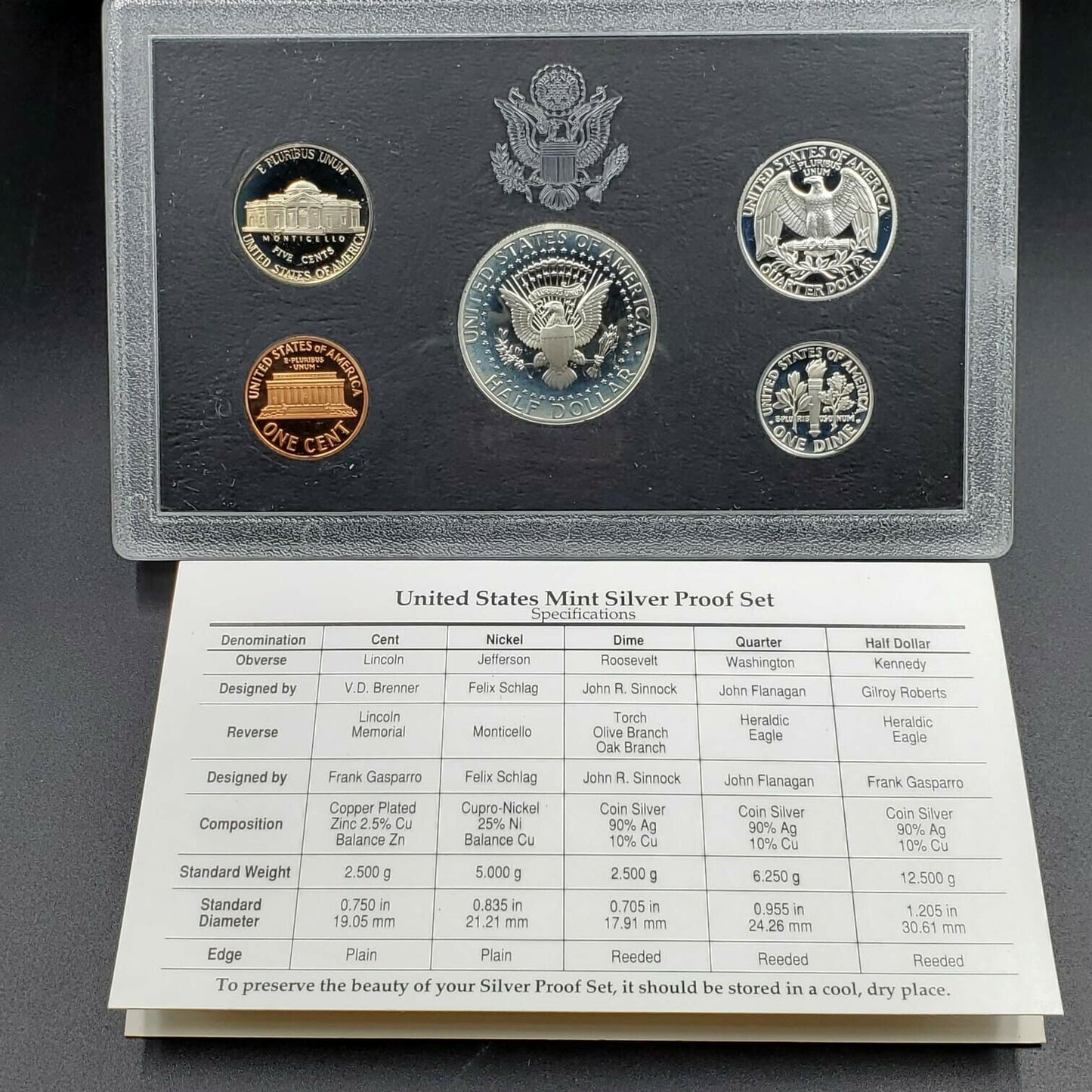 1995 S US Proof 90% Silver Coin Set OGP Combo Ship Discount RobinsonsCoinTown