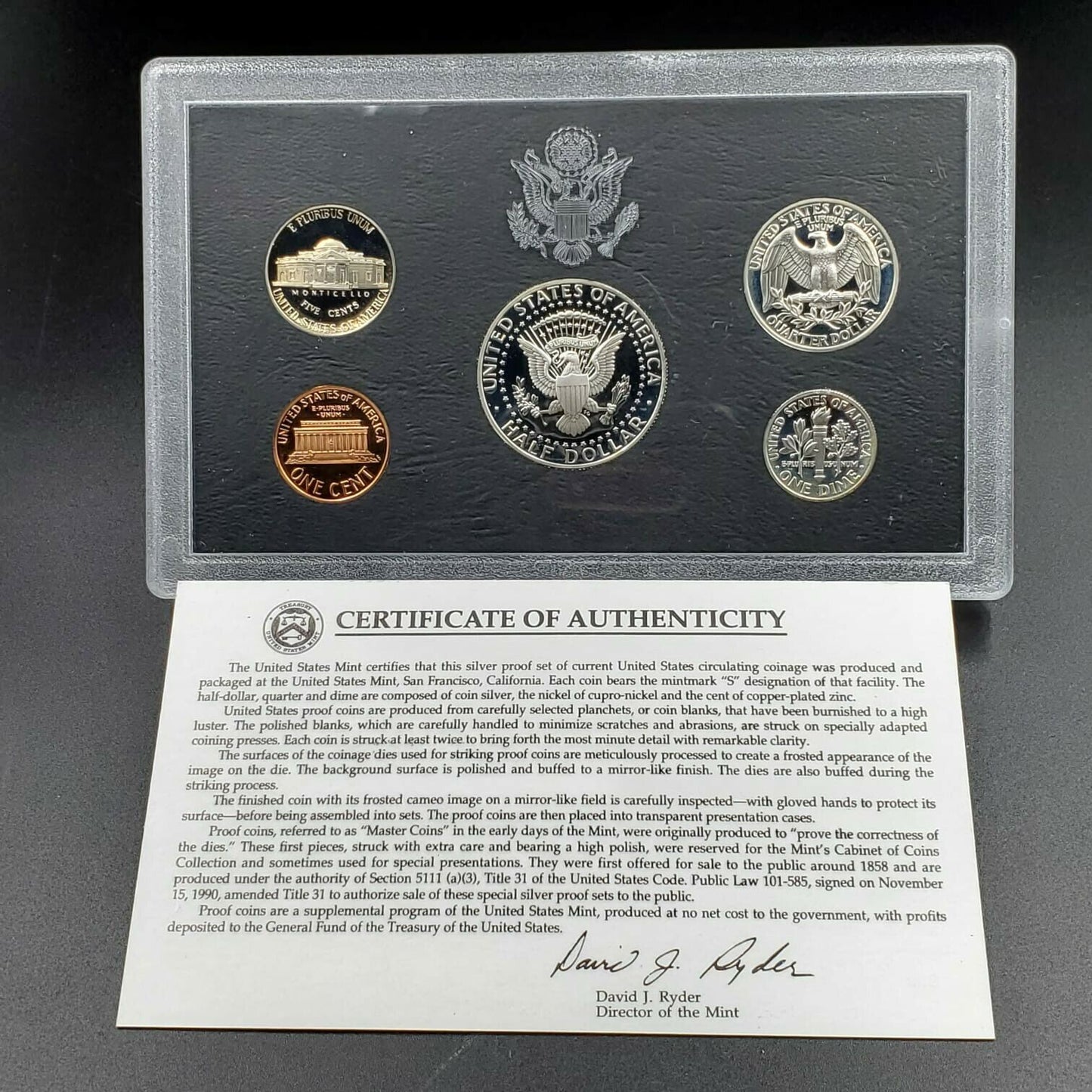 1993 S US Proof 90% Silver Coin Set OGP Combo Ship Discount RobinsonsCoinTown