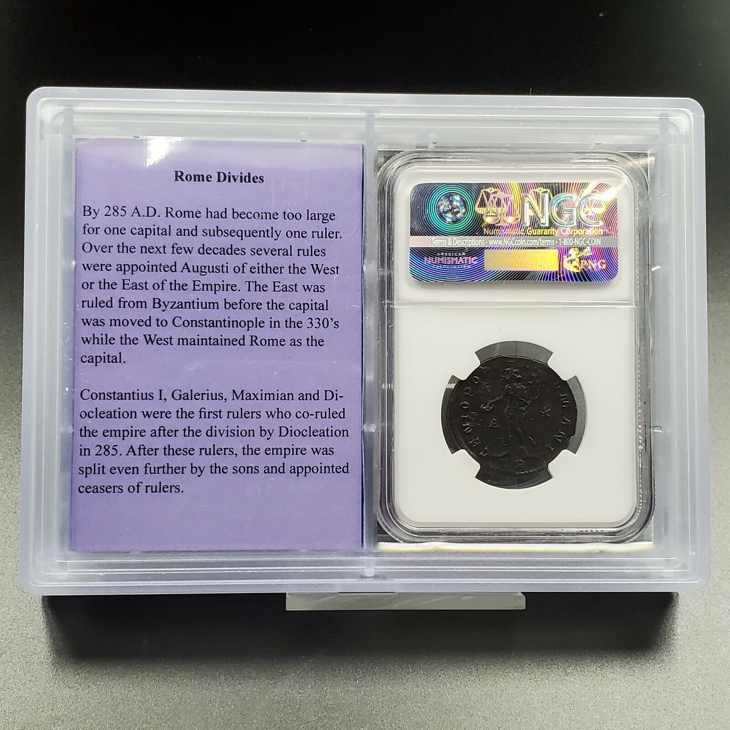 Maximian AD 286-310 ROMAN EMPIRE BI Nummus NGC XF Ancient Rome Coin