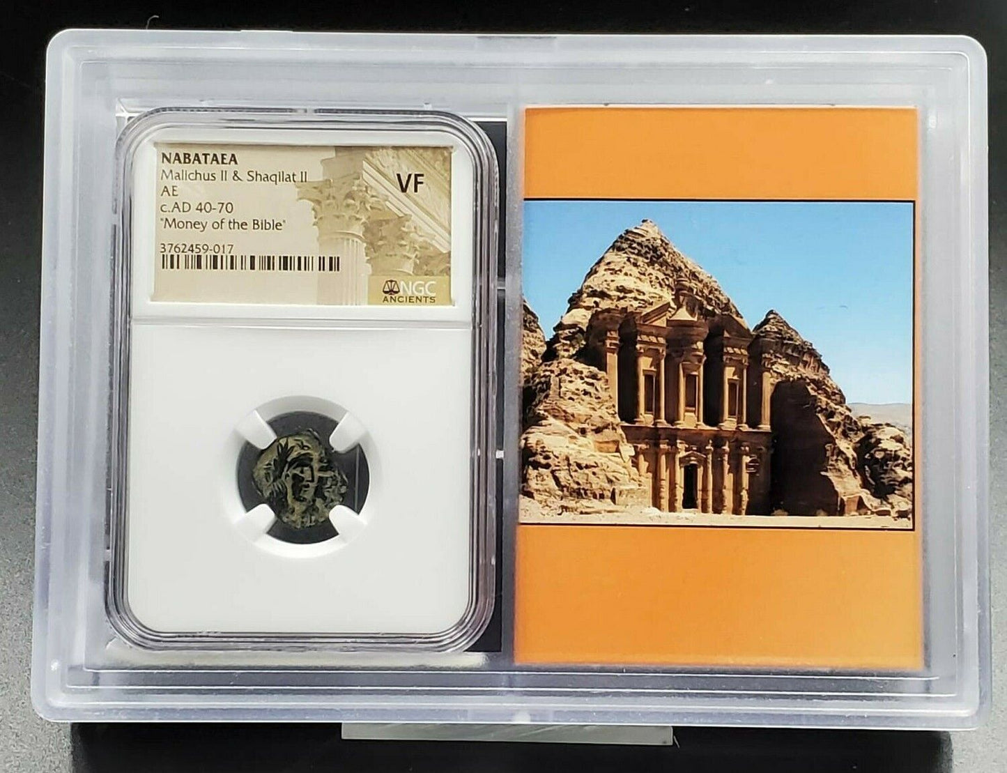 MALICHUS II & Shaqilat II 40-70 AD Nabataea NGC VF Money of the Bible Ancient