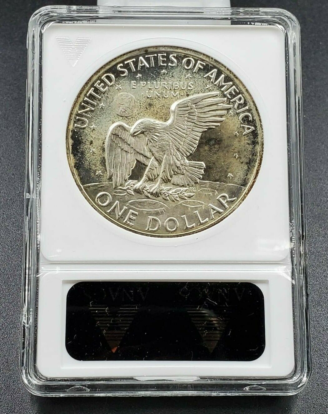 1971 S $1 Ike Eisenhower Silver Coin Dollar ANACS PF64 HVY Cameo Variety DDO 042