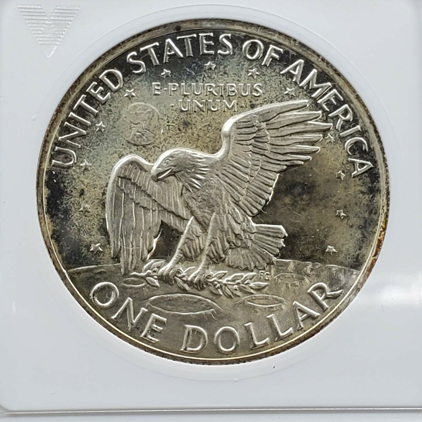 1971 S $1 Ike Eisenhower Silver Coin Dollar ANACS PF64 HVY Cameo Variety DDO 042