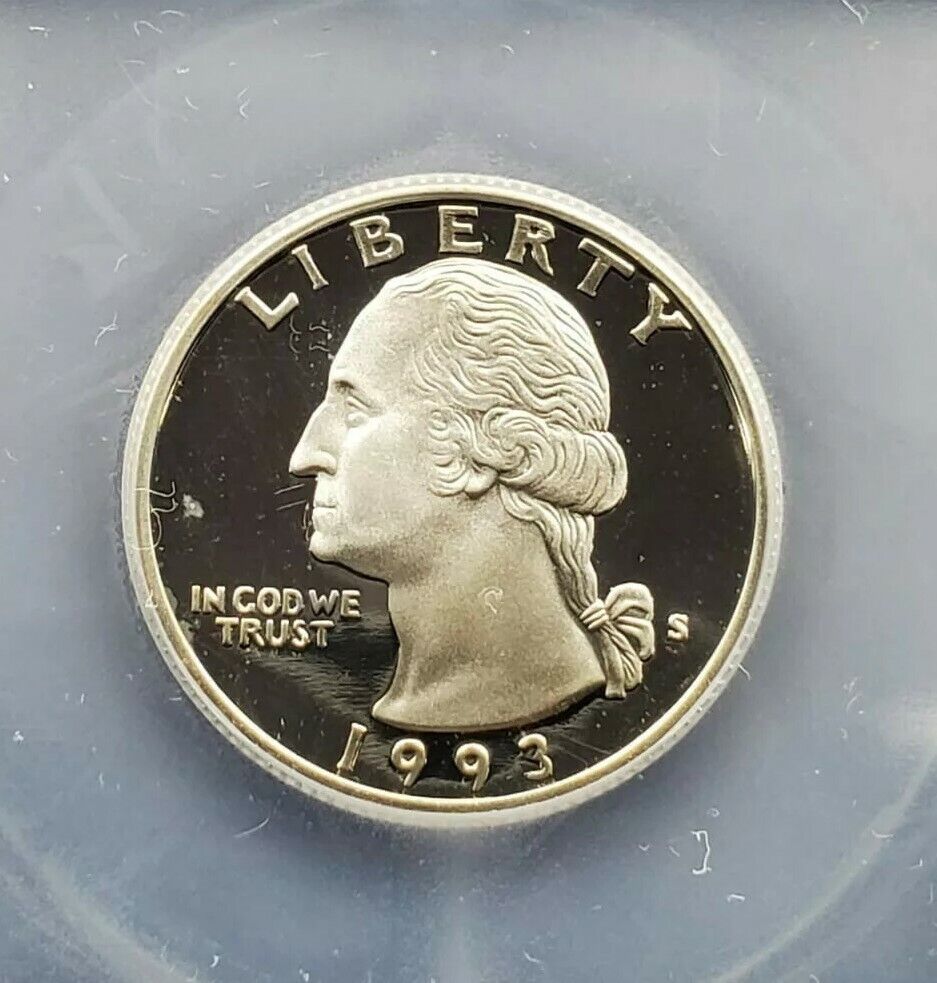 1993 S Washington Proof Quarter Silver Coin ICG PR70 DCAM Combo Shipping Discou