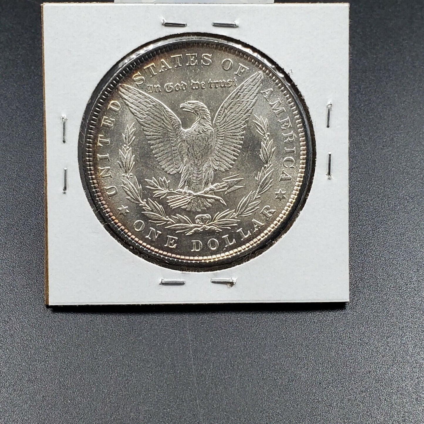 1880 P Morgan 90% Silver Eagle Dollar Coin Choice BU UNC Halo Neat Toning OBV