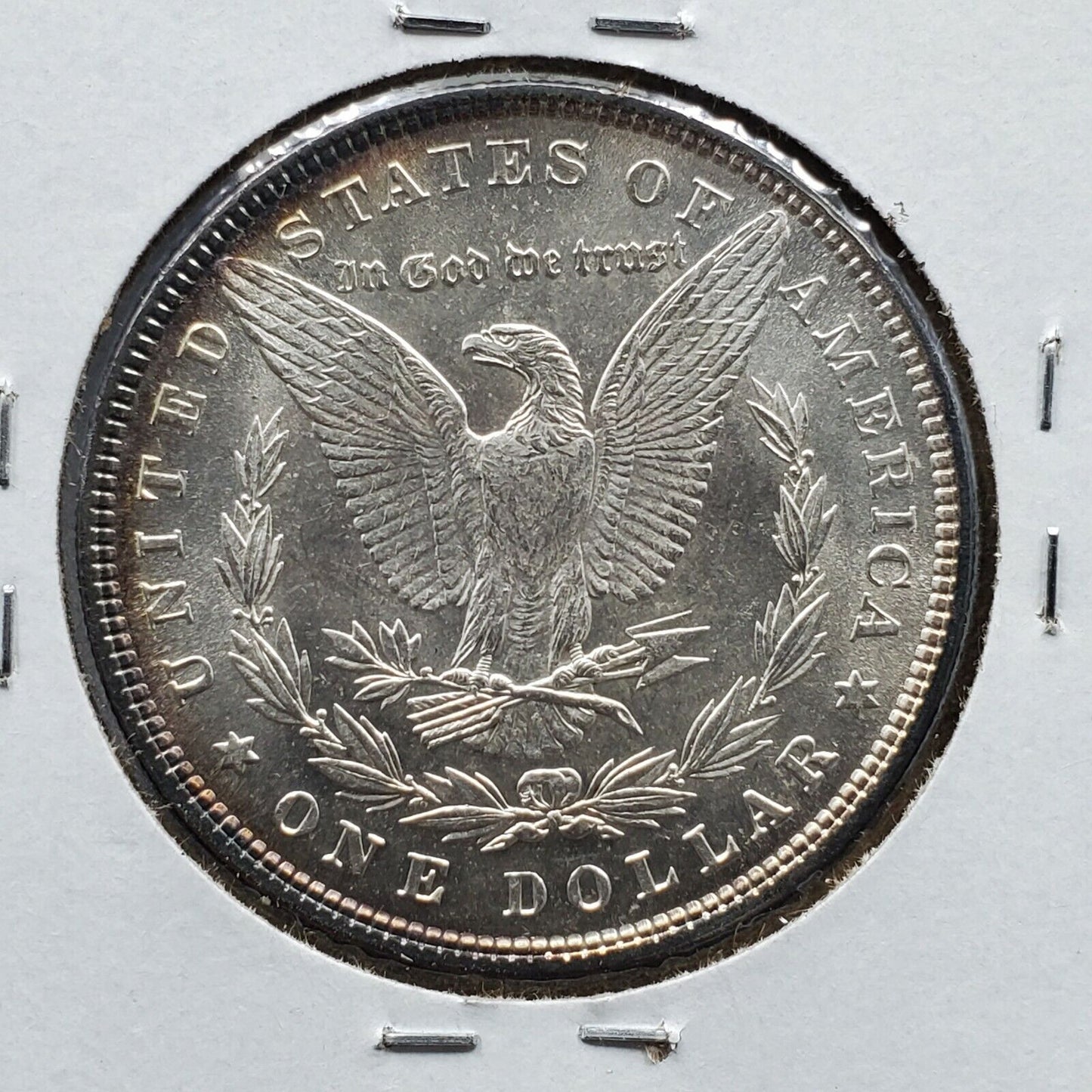 1880 P Morgan 90% Silver Eagle Dollar Coin Choice BU UNC Halo Neat Toning OBV